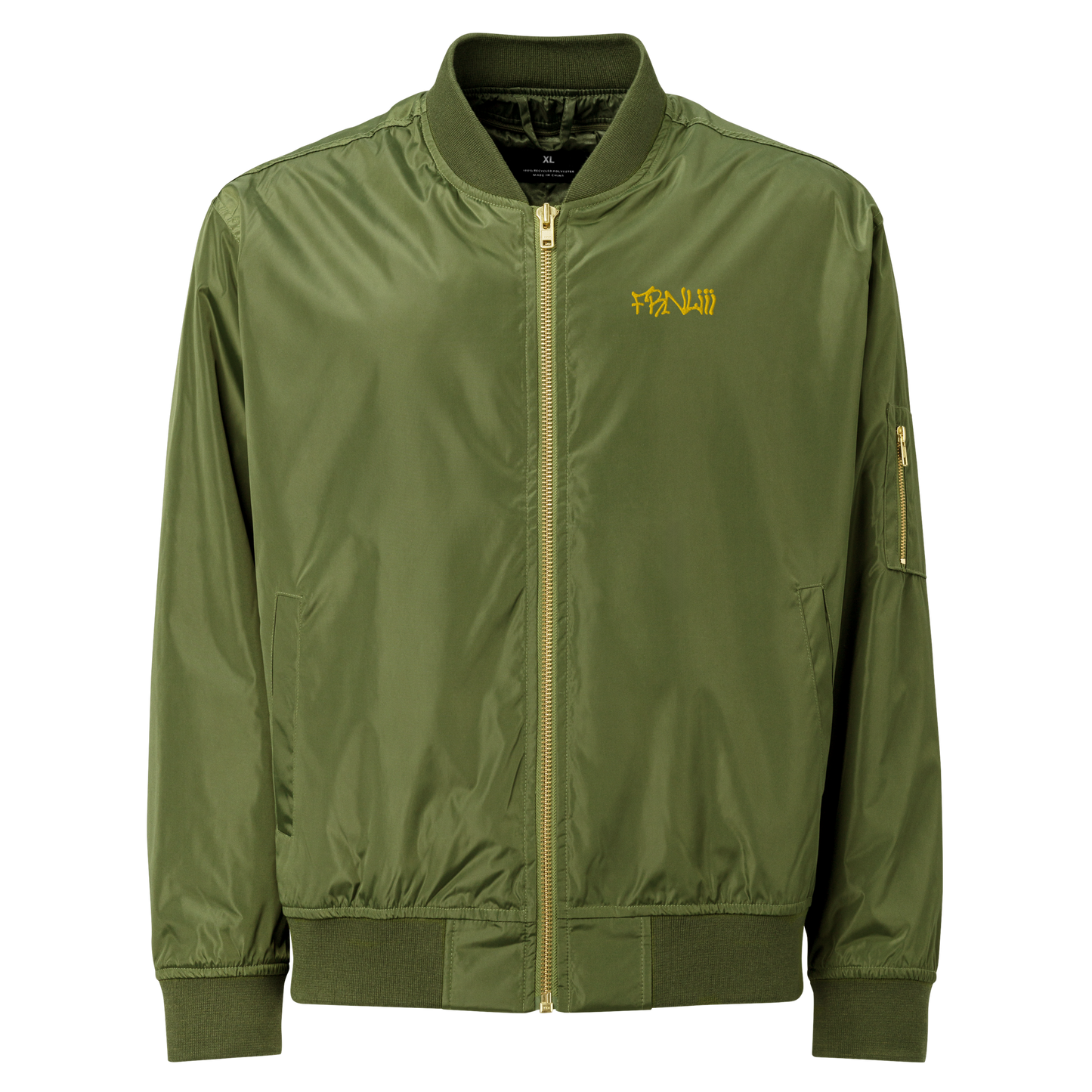 Golden FRNLiii recycled bomber jacket